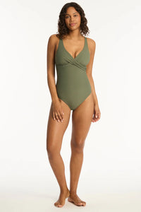 Spinnaker Cross Front One Piece / Khaki