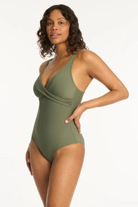 Spinnaker Cross Front One Piece / Khaki