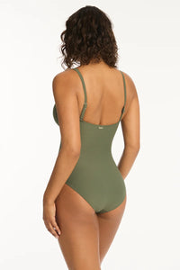 Spinnaker Cross Front One Piece / Khaki