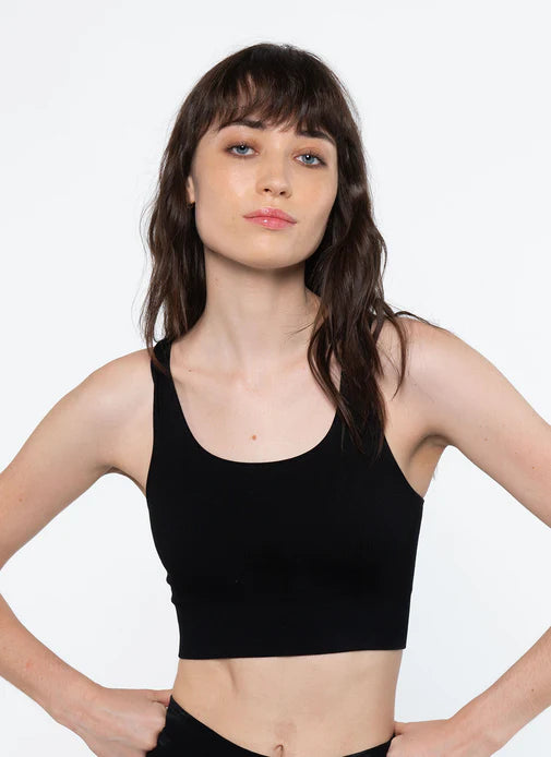 Racer Crop Black