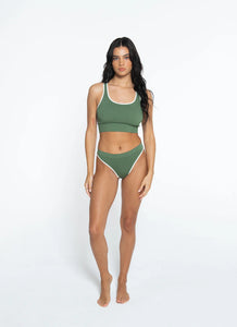 Racer Crop / Moss Green