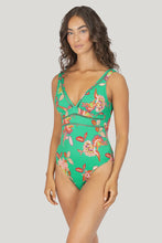 Load image into Gallery viewer, Spice Temple Longline One Piece Swimsuit Envy
