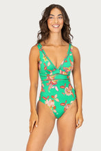 Load image into Gallery viewer, Spice Temple Longline One Piece Swimsuit Envy
