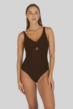 Load image into Gallery viewer, Positano C/DD Cup Longline One Piece Swimsuit- Mocha
