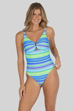 Load image into Gallery viewer, La Mer C/D Cup Longline One Piece Swimsuit Sea Blue
