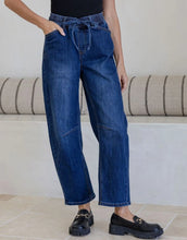 Load image into Gallery viewer, Drawstring Jogger Barrel Jean - Dark Mid
