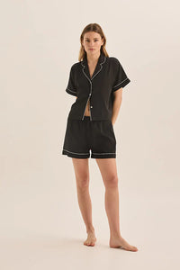 Venus Black And Ivory Short PJ