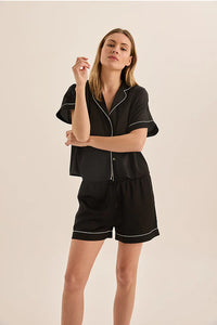 Venus Black And Ivory Short PJ