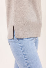 Load image into Gallery viewer, 100% Merino Wool (Cashfeel) Roll Neck Vest Side Splits - Wheat
