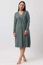 Load image into Gallery viewer, DIAMOND PLEAT NIGHTIE OLIVE - Y334DP
