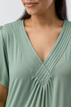 Load image into Gallery viewer, Diamond Pleat Nightie Sage Y346PL
