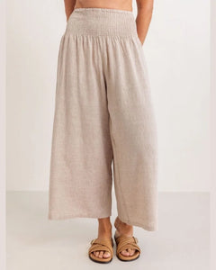 Shirred Waist Pant Natural