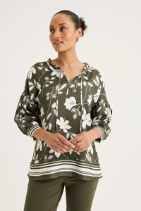 Grove Top in Green Floral