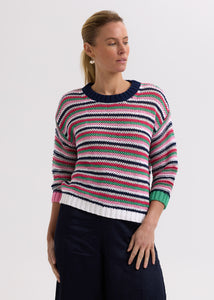 Z&P Chunky Stripe Jumper Navy