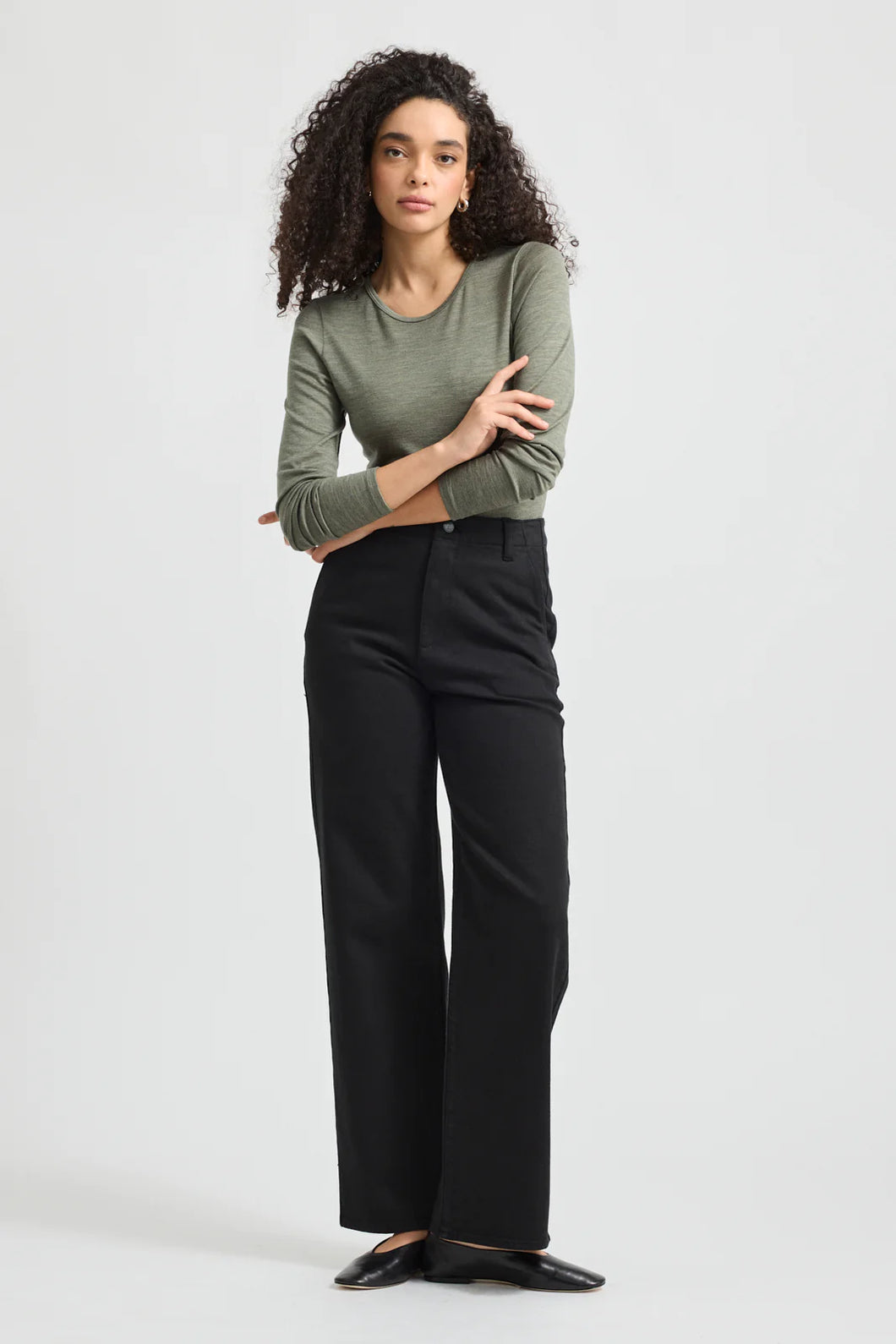 Toorallie Crew Merino / Bay Leaf