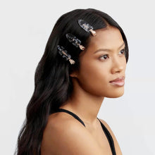 Load image into Gallery viewer, Eco-Friendly Creaseless Clips 4pc Set - Black Terrazzo
