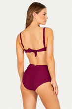 Load image into Gallery viewer, Rococco Lace High Waist Bikini Bottom Berry
