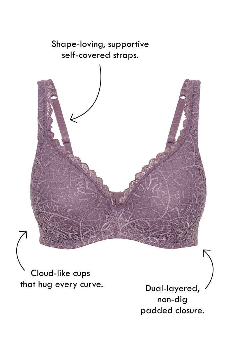 Barely There Lace Contour Bra / Amethyst – shanslingerie