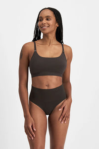 Bases Seamless Full Brief / Dusted Black