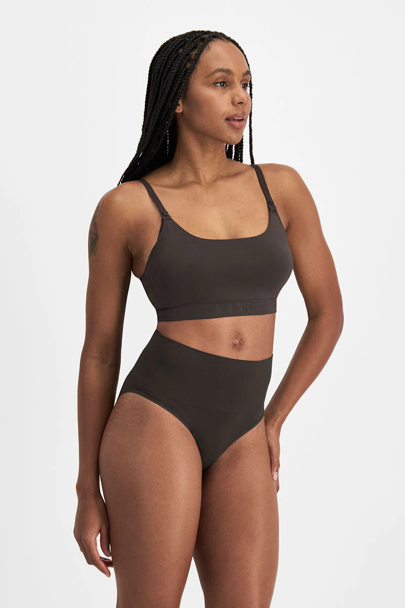 Bases Seamless Full Brief / Dusted Black