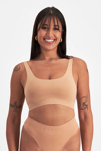 Bases Seamless Scoop Crop / Blush Latte