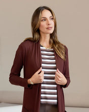 Load image into Gallery viewer, Bamboo Longline Pocket Cardigan - Burgundy
