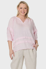 Load image into Gallery viewer, Kate Linen Top - Pale Pink
