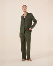 Load image into Gallery viewer, Tessa Bamboo Long PJ set Forest Green
