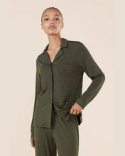 Load image into Gallery viewer, Tessa Bamboo Long PJ set Forest Green
