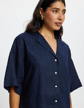 Load image into Gallery viewer, Bay Linen Shirt - Navy
