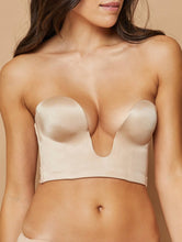 Load image into Gallery viewer, Refined 4 Way Convertible U Plunge Strapless Bustier Nude

