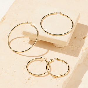 Samantha Hoops Medium - Gold