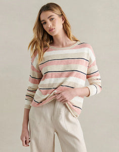 Little Lies Ezra Top - Peach Stripe