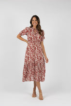 Load image into Gallery viewer, EDEN MAXI DRESS Brick Print
