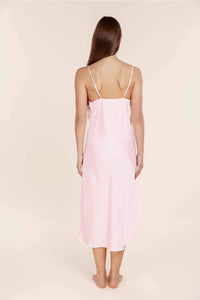 Magnolia Silky Satin Long Gown Pink
