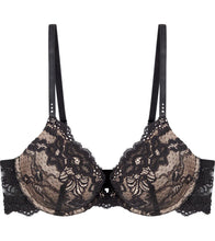 Load image into Gallery viewer, My Fit Lace Graduated Push up Plunge Bra / Black
