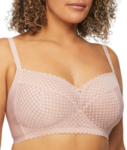 Nancy Ganz Revive Amelia Wire-free Lace Full Cup Bra - Rose Quartz