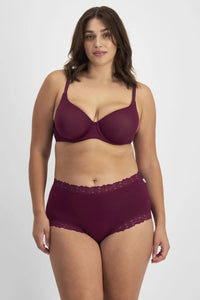 Parisienne Cotton Full Brief / Plum Liqueur