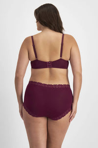 Parisienne Cotton Full Brief / Plum Liqueur