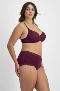 Parisienne Cotton Full Brief / Plum Liqueur