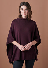 Load image into Gallery viewer, UIMI Penny Poncho - merino wool - raisin
