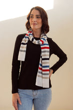 Load image into Gallery viewer, 100% Merino Wool (Cashfeel) Multicolour Stripe Scarf
