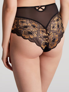 Sabrina Brazillian Brief - Noir / Vintage Gold