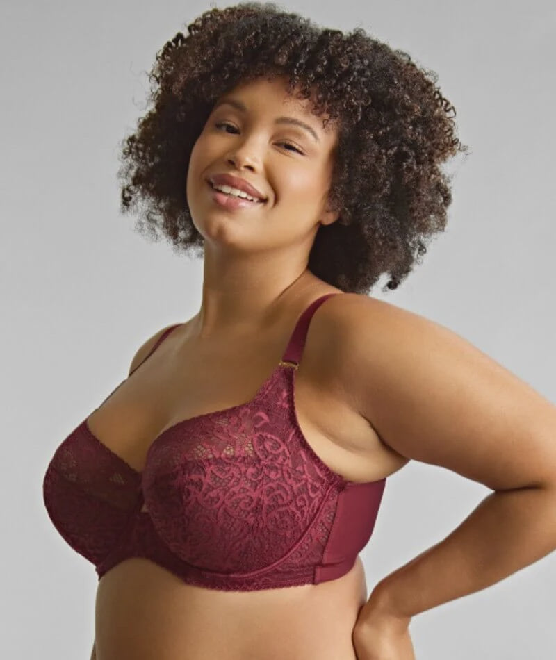 Estel Full Cup Underwired Bra - Cherry Red