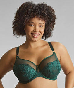 Josephine Full Cup Underwired Bra - Forest Green