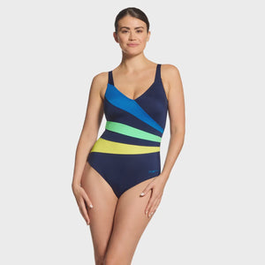Sea Frond Wrap Panel Classic Back Swimsuit