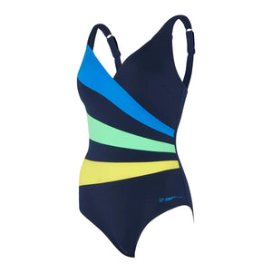 Sea Frond Wrap Panel Classic Back Swimsuit