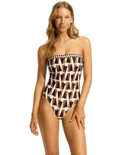 Load image into Gallery viewer, Secret Garden Bandeau One Piece - Black
