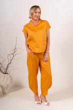 Load image into Gallery viewer, Cap Sleeve Collared Top Marigold
