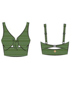 Load image into Gallery viewer, Aria Cezanne D/DD Underwire Midriff Bikini Top Olive
